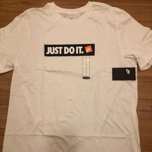 White Nike Just Do It T-shirt